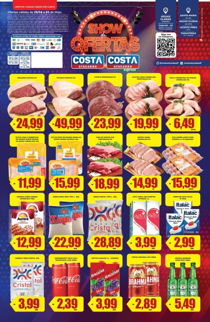 ofertas supermercado Costa atacadão até 01-05-2024- 01